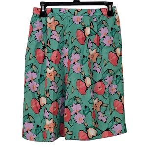 Patchington Petite Floral Print Elastic Waist 9in Shorts Vintage Size XS NWT
